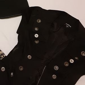 Bebe black satin jacket